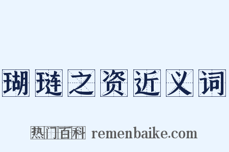 瑚琏之资近义词是什么意思的图片